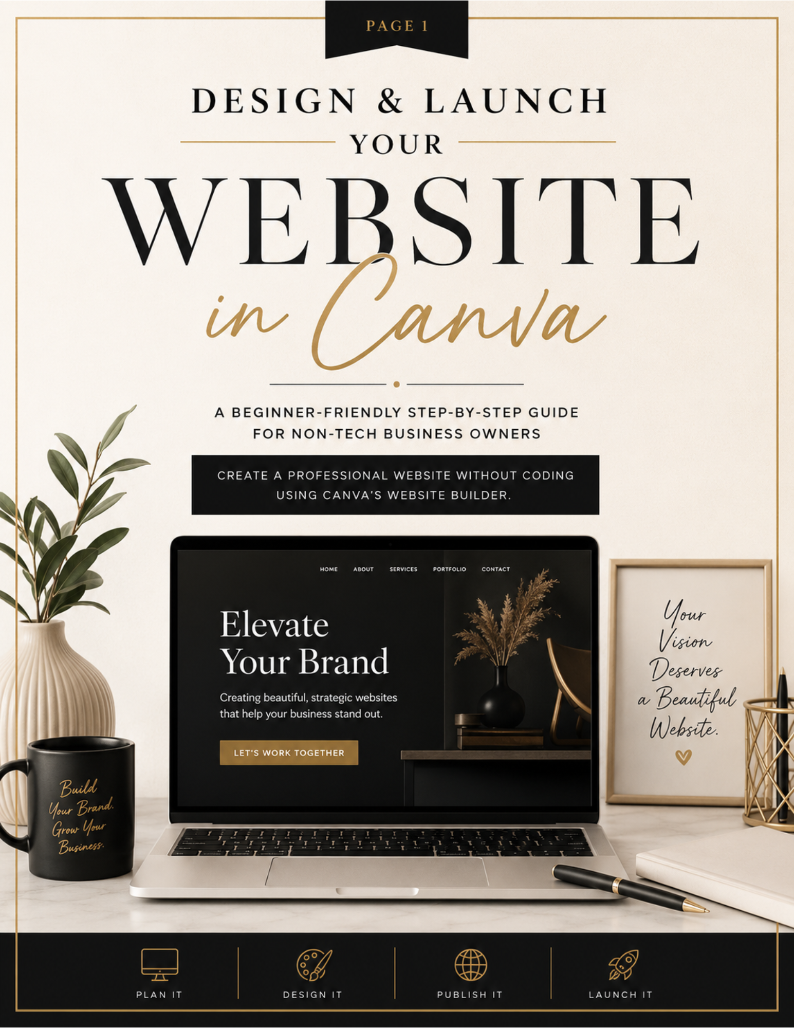Canva website guide cover